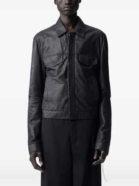 Ann Demeulemeester Eester crackle leather jacket