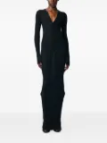 Ann Demeulemeester Danse ribbed merino maxi dress - Black