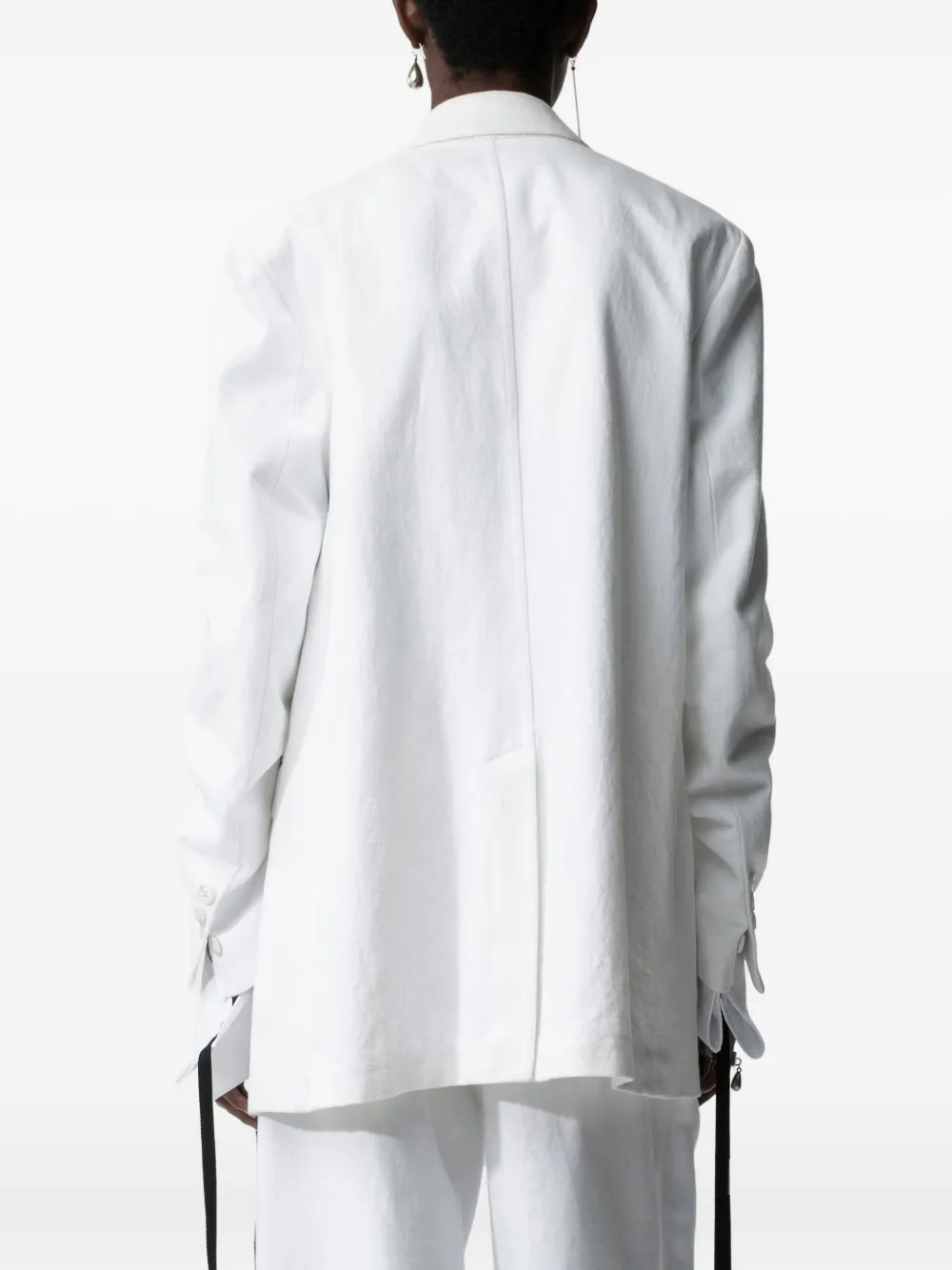 Ann Demeulemeester single-breasted blazer Wit