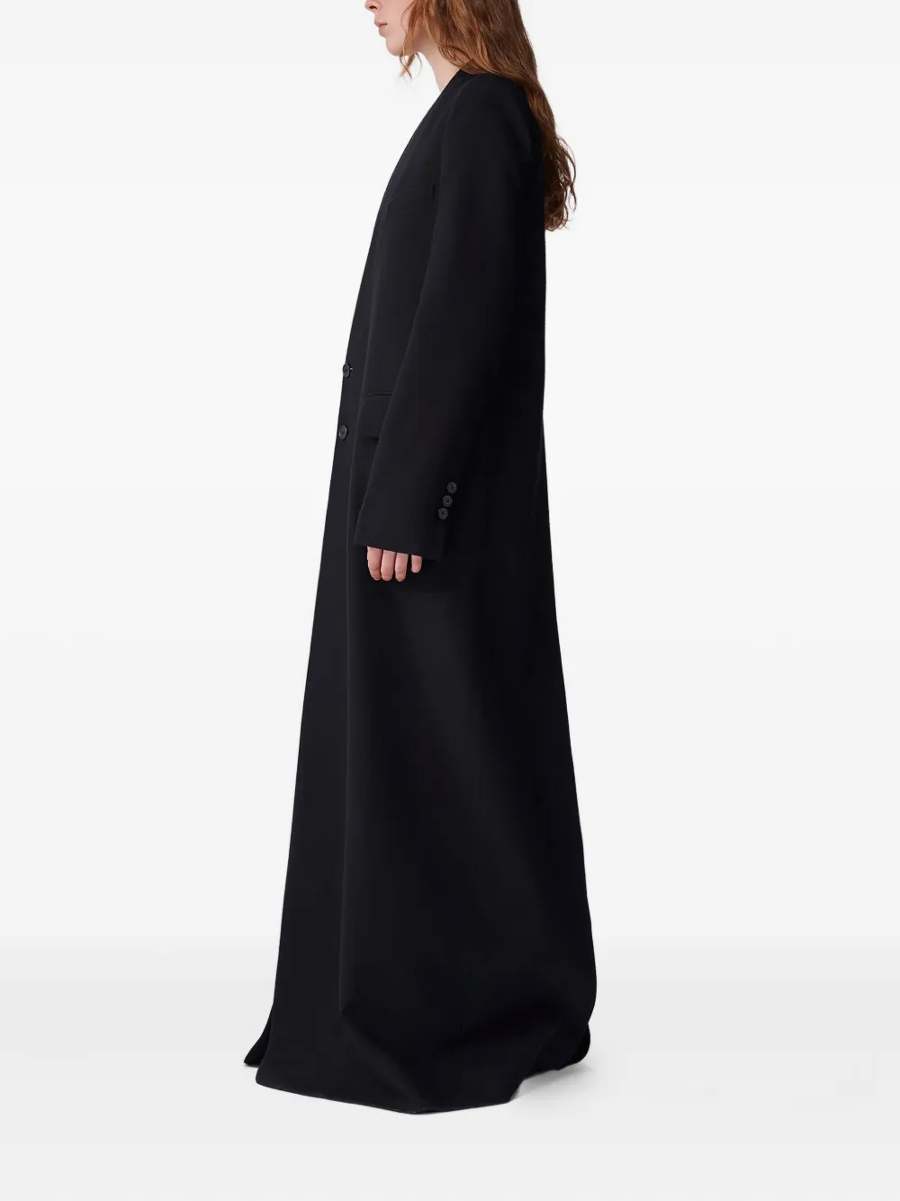 Ann Demeulemeester single-breasted coat Zwart