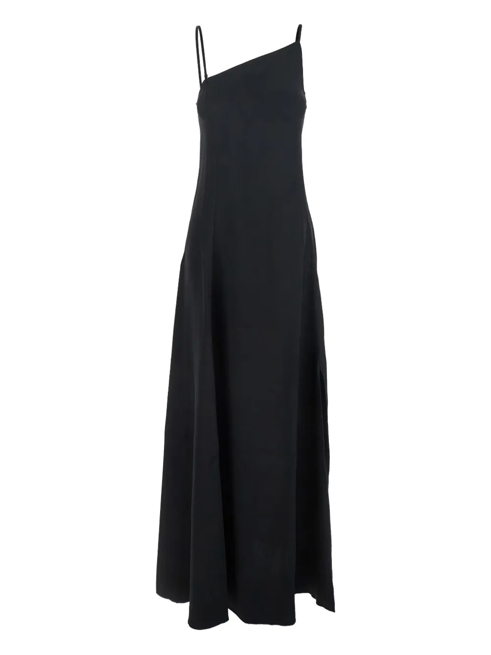 Forte asymmetric maxi dress Zwart