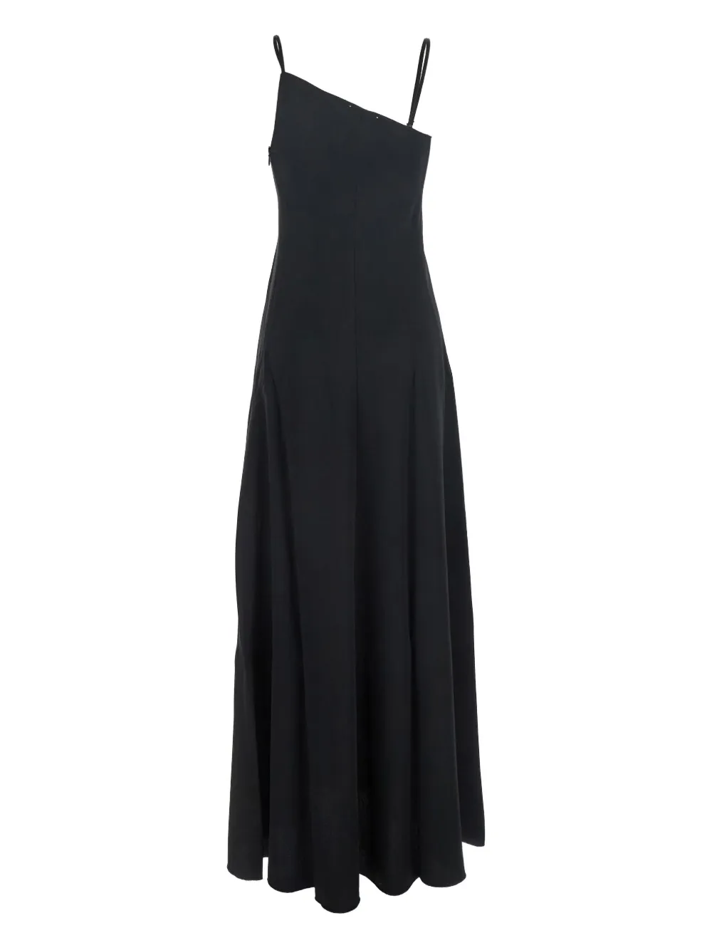Forte Forte asymmetric maxi dress - Zwart