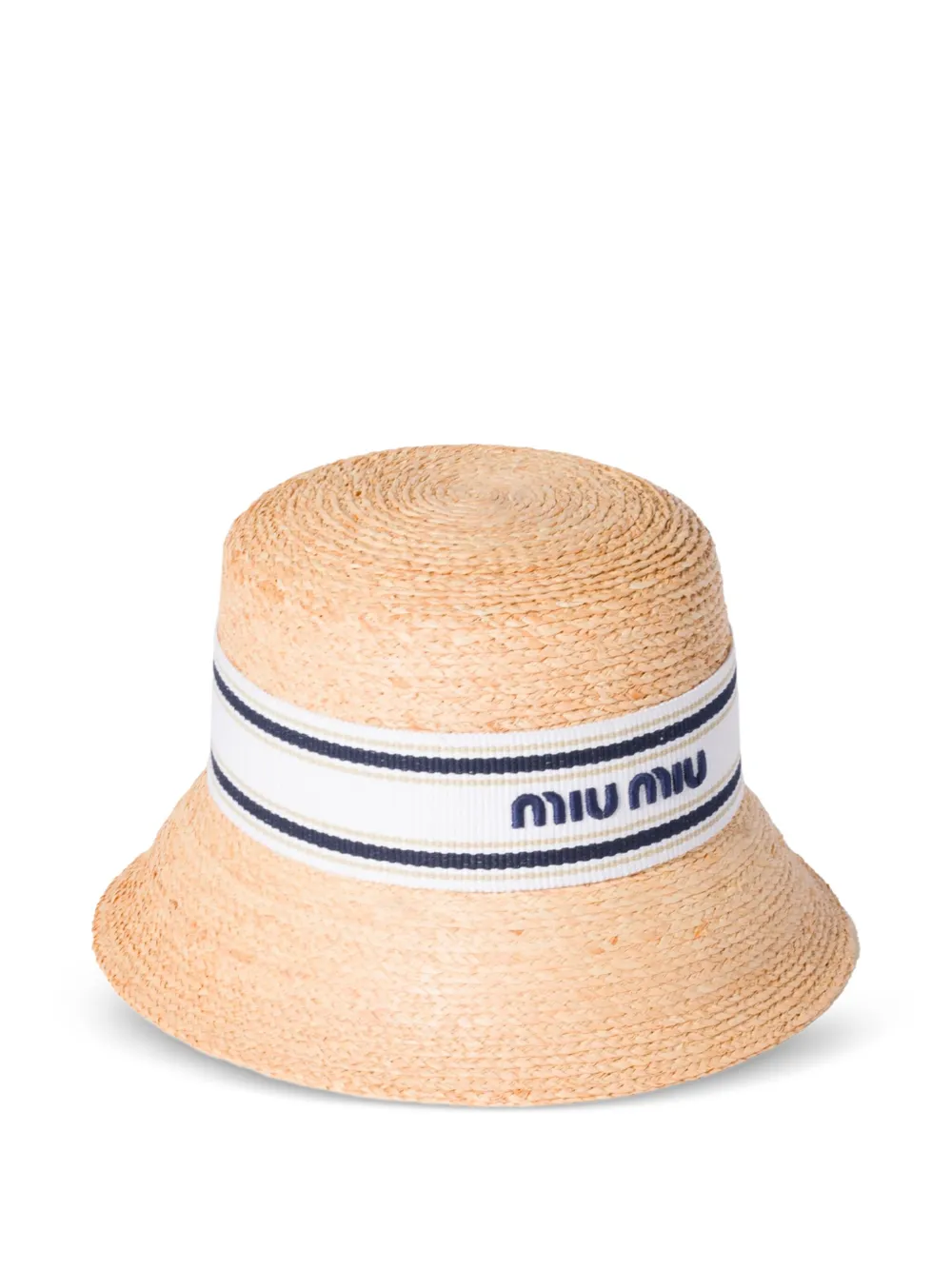 Miu Rieten vissershoed Beige