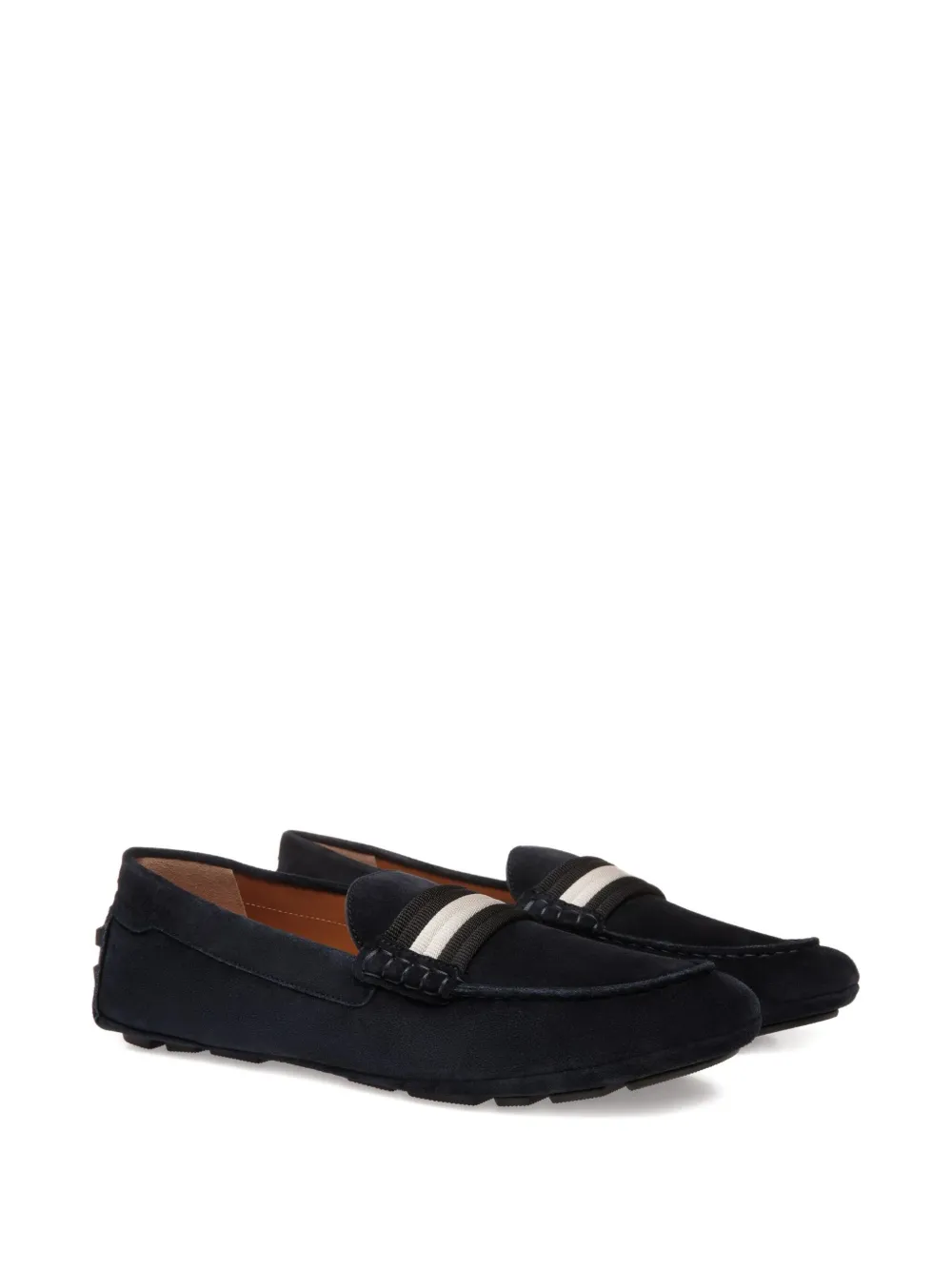 Bally Suède loafers met lintdetail - Blauw