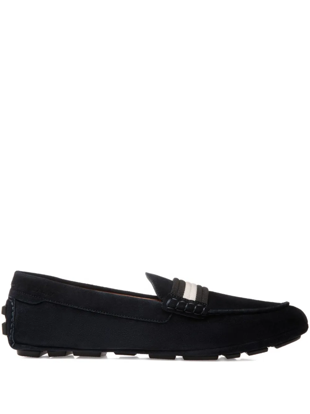Bally Suède loafers met lintdetail Blauw