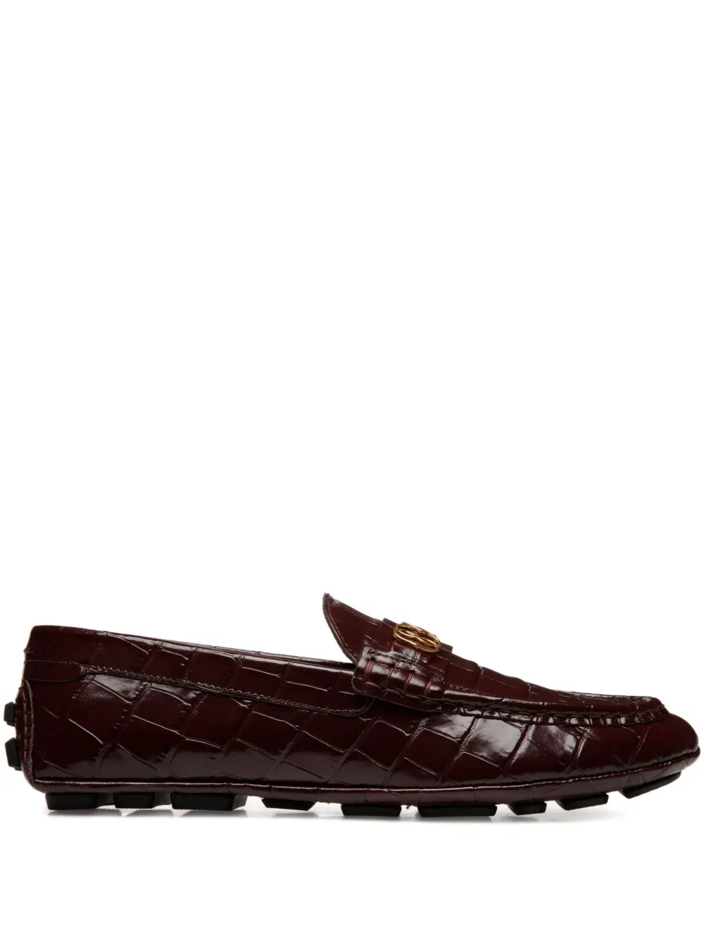 Bally Kerbs crocodile-effect loafers Red