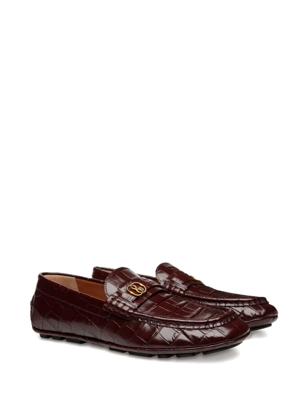Bally Kerbs crocodile-effect loafers Red