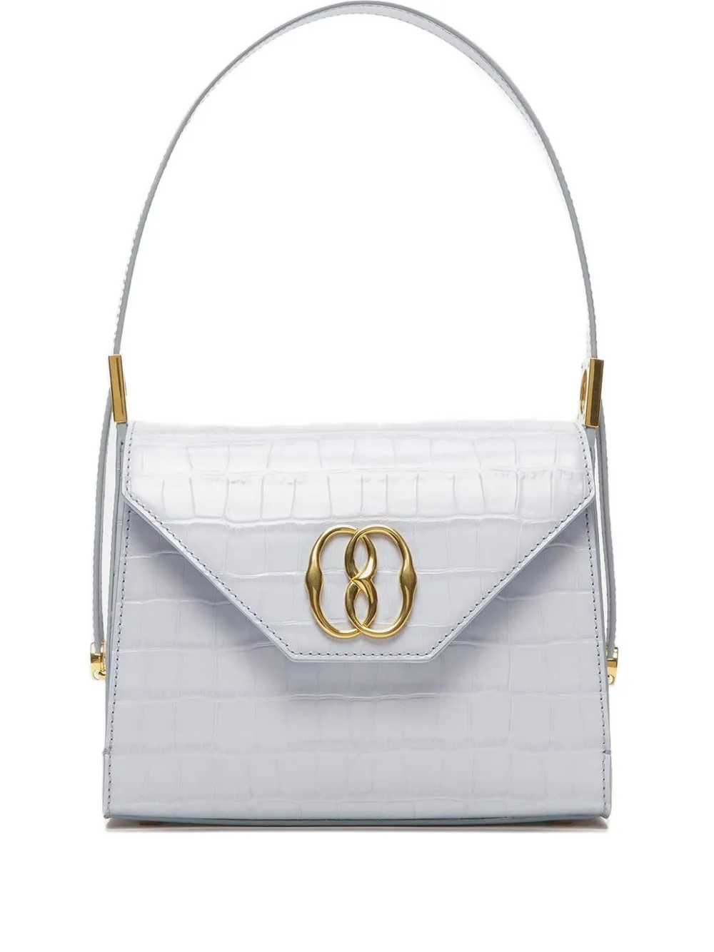 Bally Crocodile-print Top-handle Bag In White