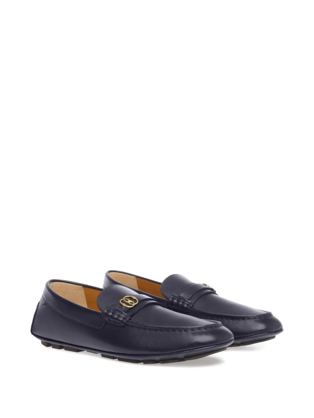 Bally crocodile-effect leather loafers - Blauw