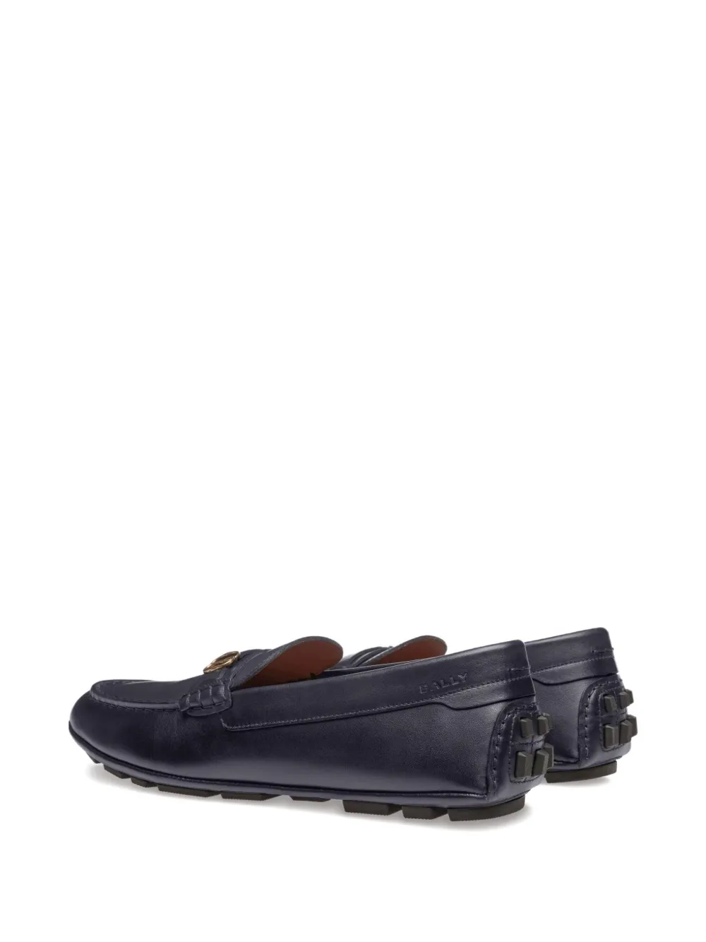 Bally crocodile-effect leather loafers Blue