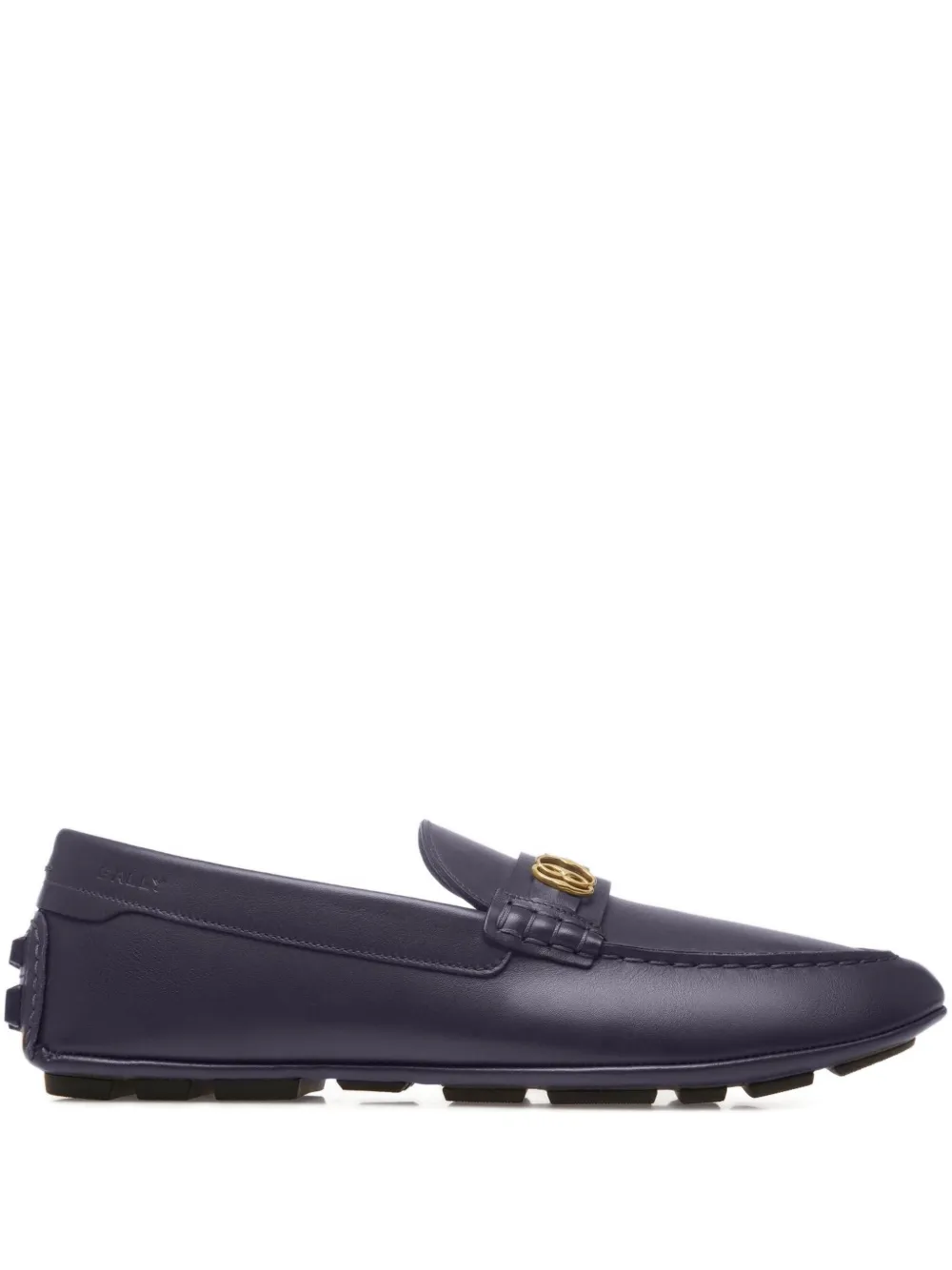 Bally crocodile-effect leather loafers Blue