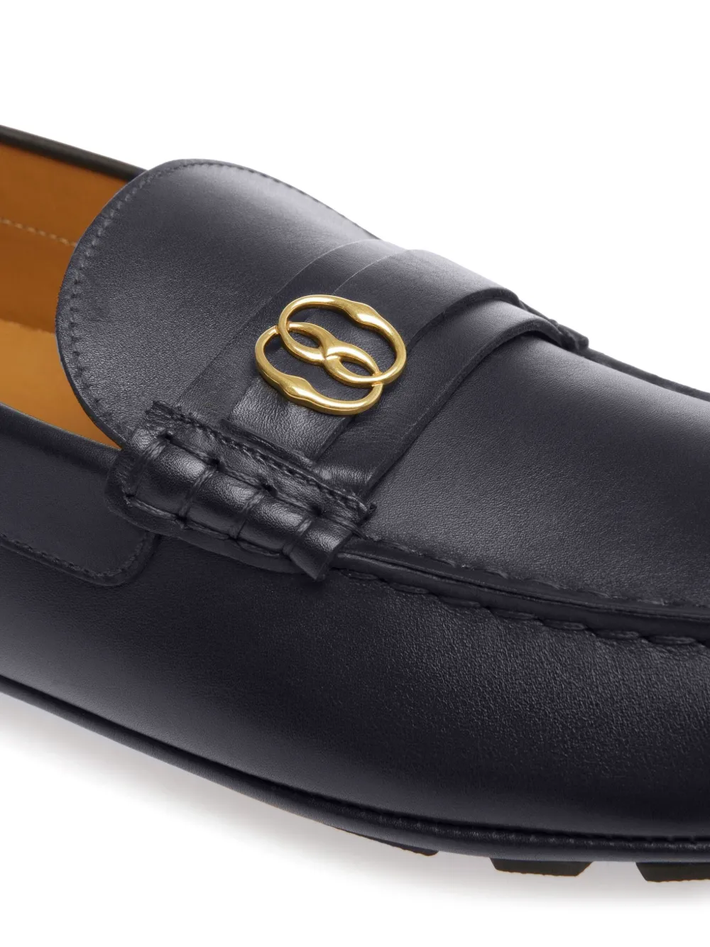 Bally crocodile-effect leather loafers Blue