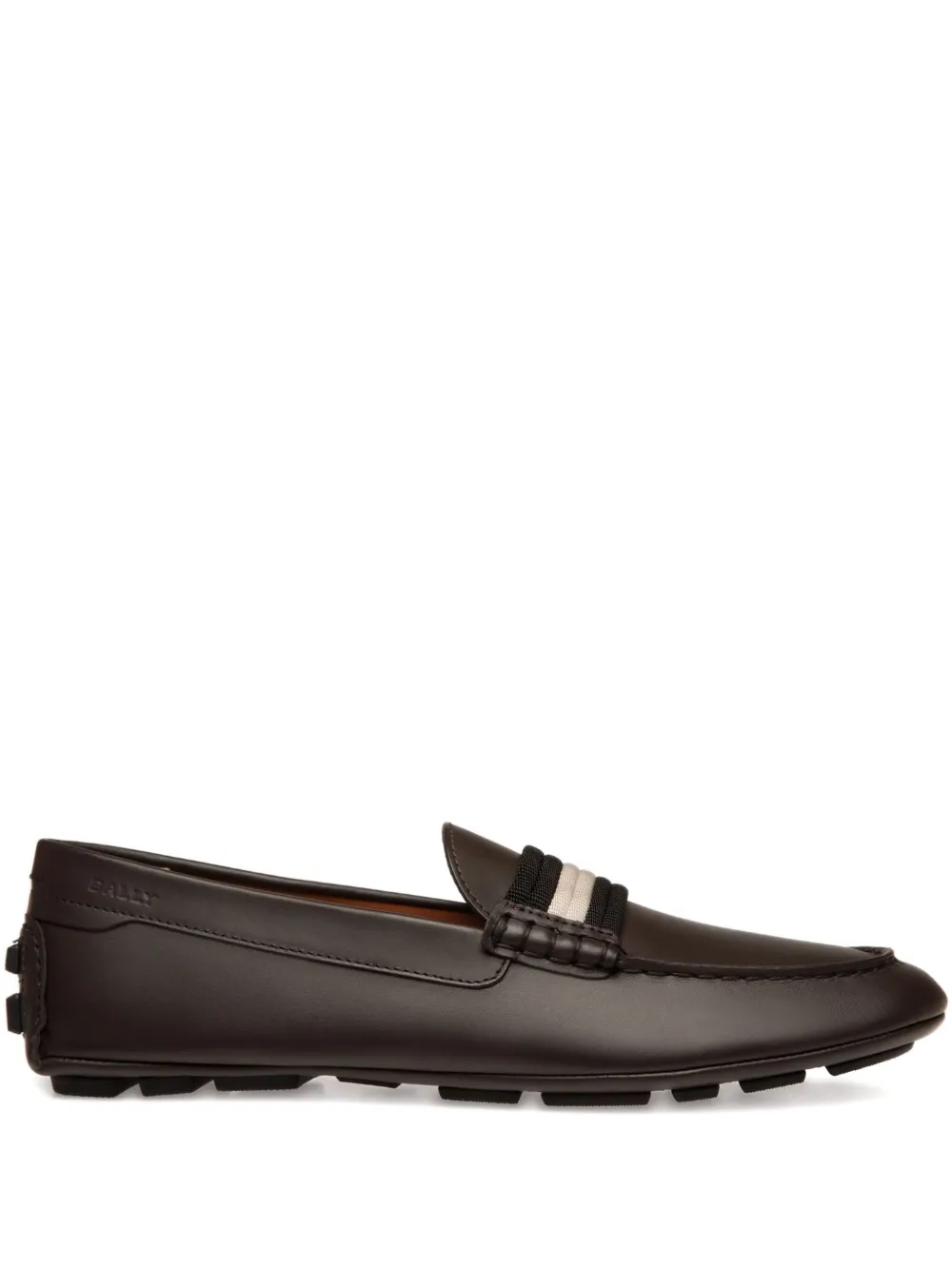 Bally ribbon-detail leather loafers Brown
