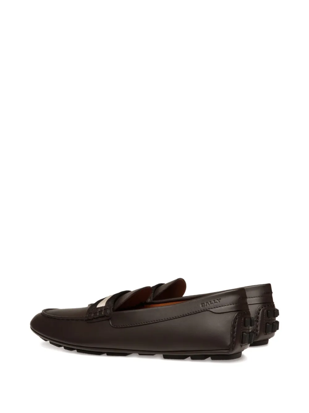 Bally ribbon-detail leather loafers Brown