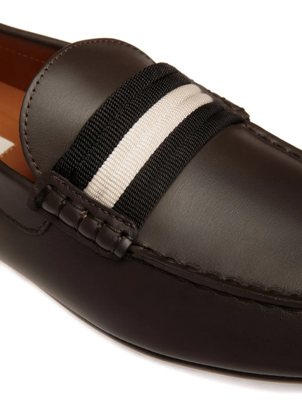 Bally ribbon-detail leather loafers Brown