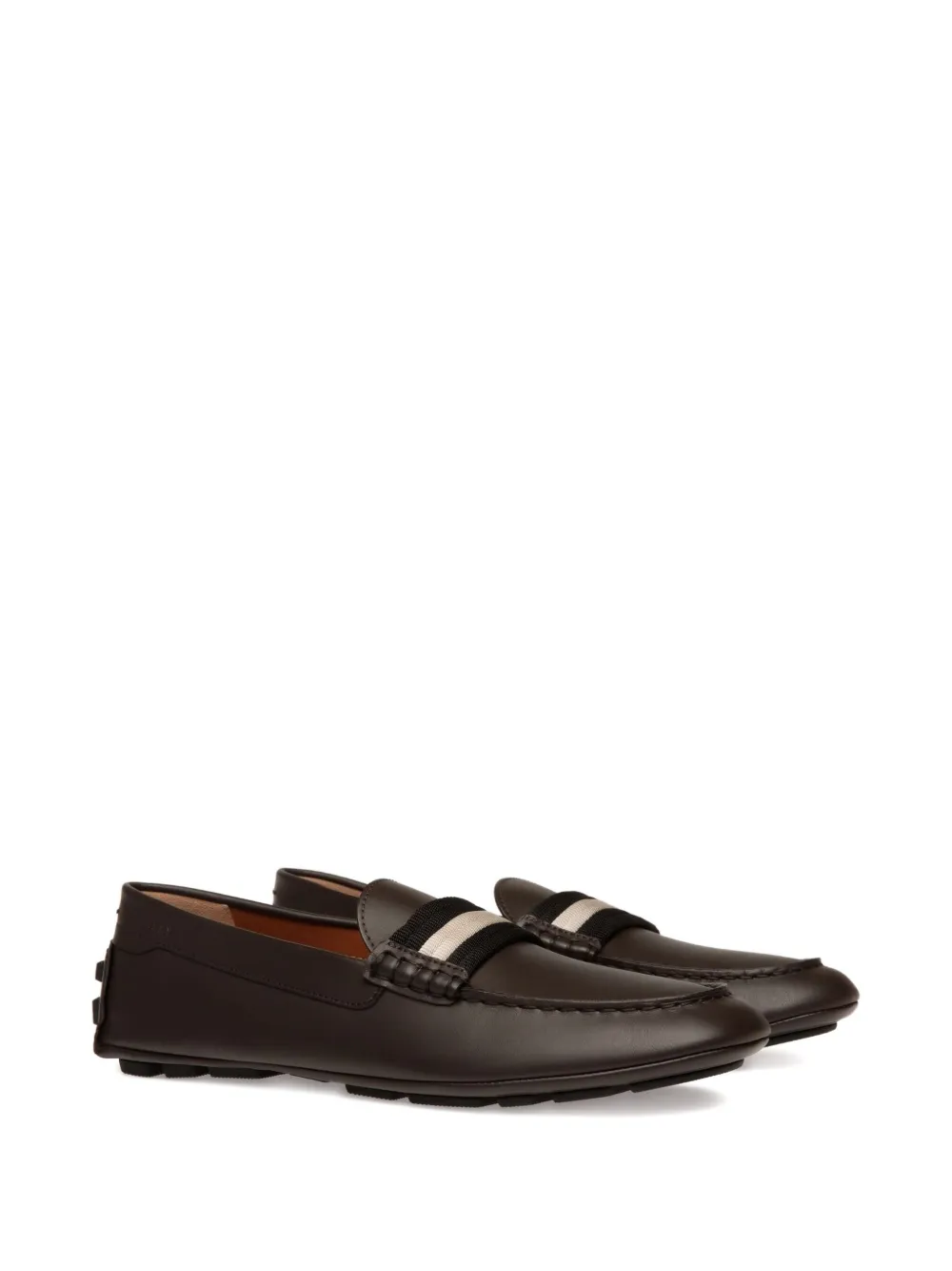 Bally ribbon-detail leather loafers Brown