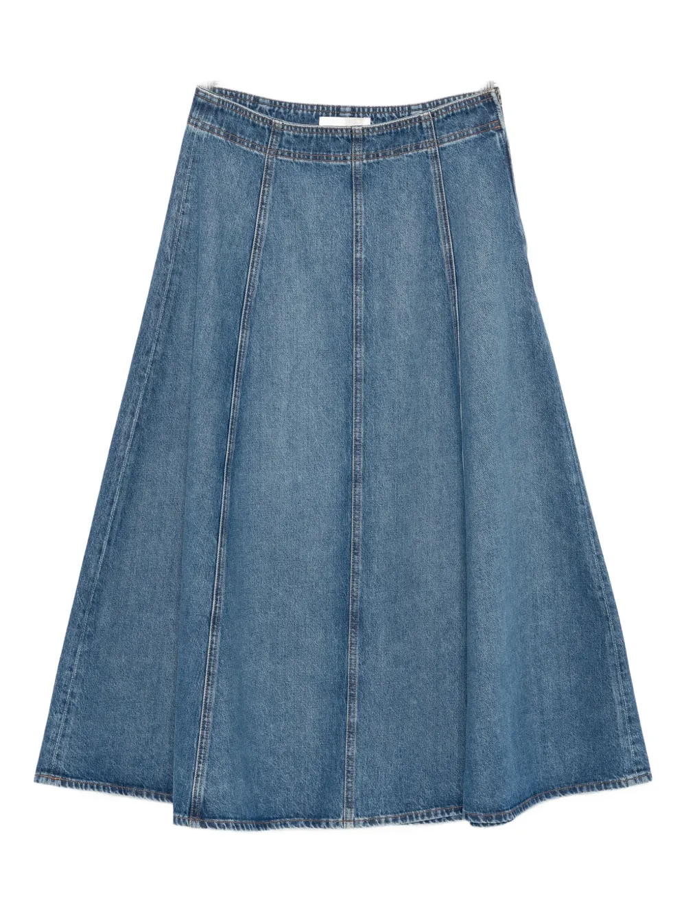 Ulla Johnson Uma Panelled Denim Midi Skirt In Blue