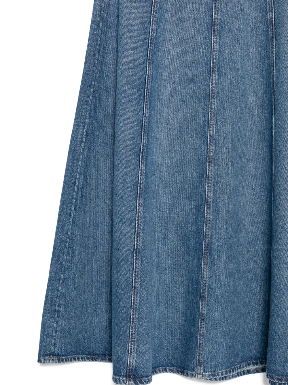Ulla Johnson Uma Panelled Denim Midi Skirt In Blue