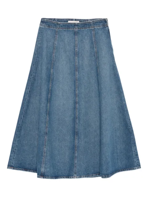 Ulla Johnson falda midi Uma de mezclilla con paneles