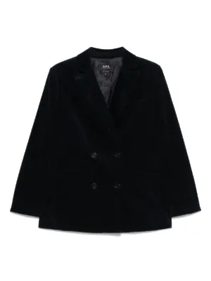 アウターその他 A.P.C. Woman Blazer Blue F03212COHFU IAK Lucy jacket | Textured cotton | A.P.C. Ready-to-Wear