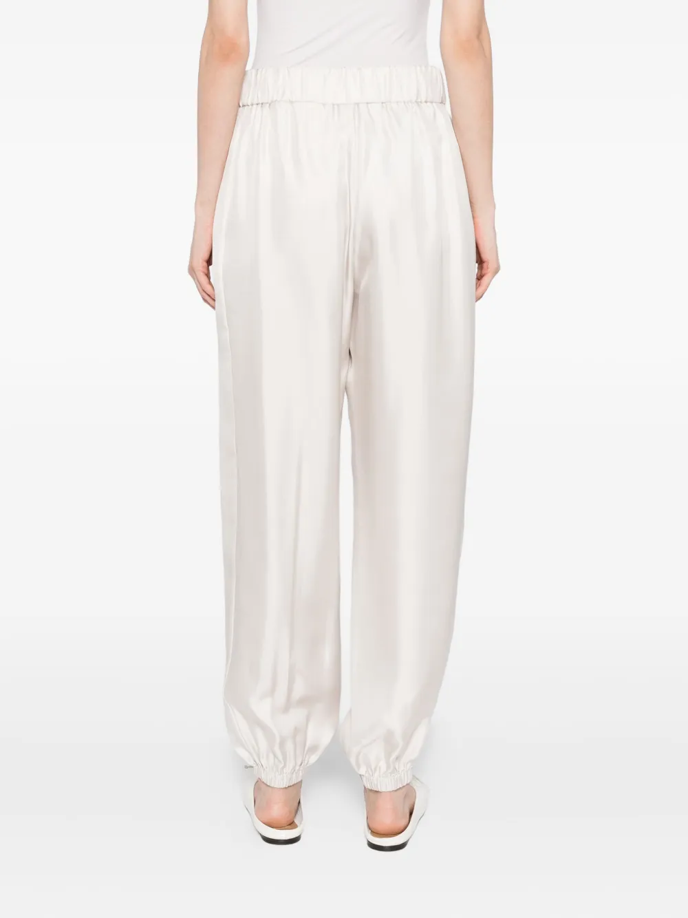 Lisa Yang Zijden broek Beige