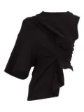 A.W.A.K.E. Mode asymmetric ruched T-shirt - Black