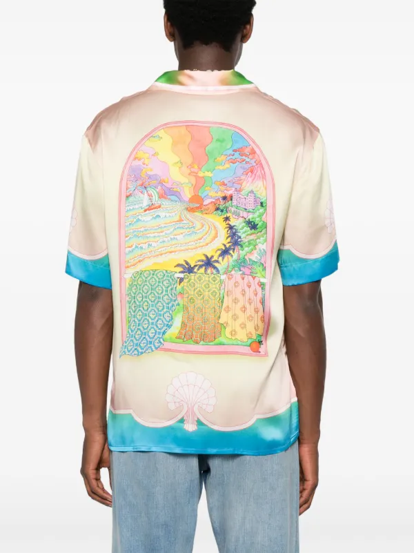 Casablanca シルクシャツ | ピンク | FARFETCH JP