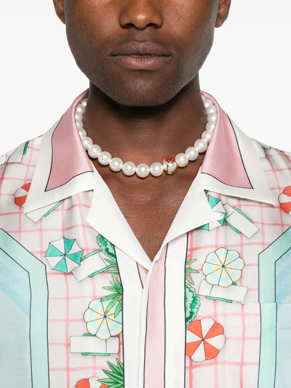 Casablanca Silk Shirt | Pink | FARFETCH