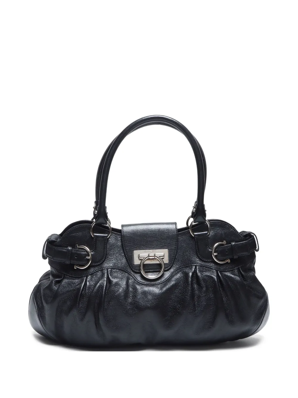 Ferragamo Pre-Owned 2000-2020 Gancini leather shoulder bag | Black | Image 1
