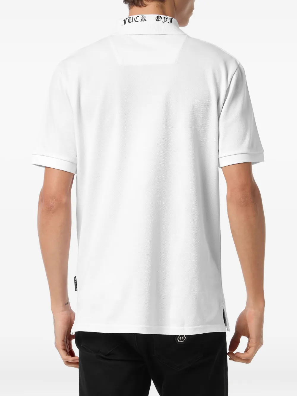 Philipp Plein Skull & Bones polo shirt Wit