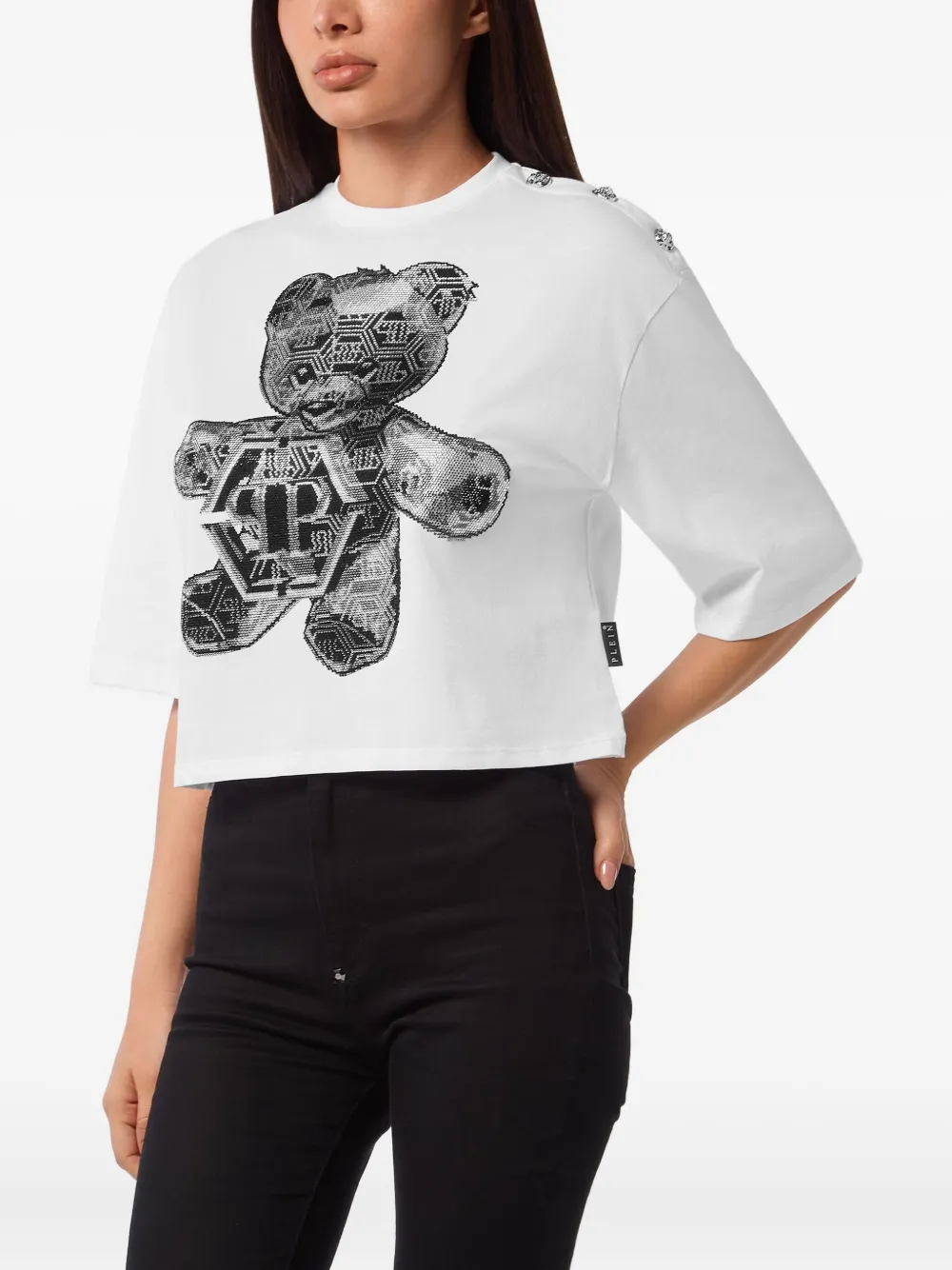 Philipp Plein 3D Teddy T-shirt Wit