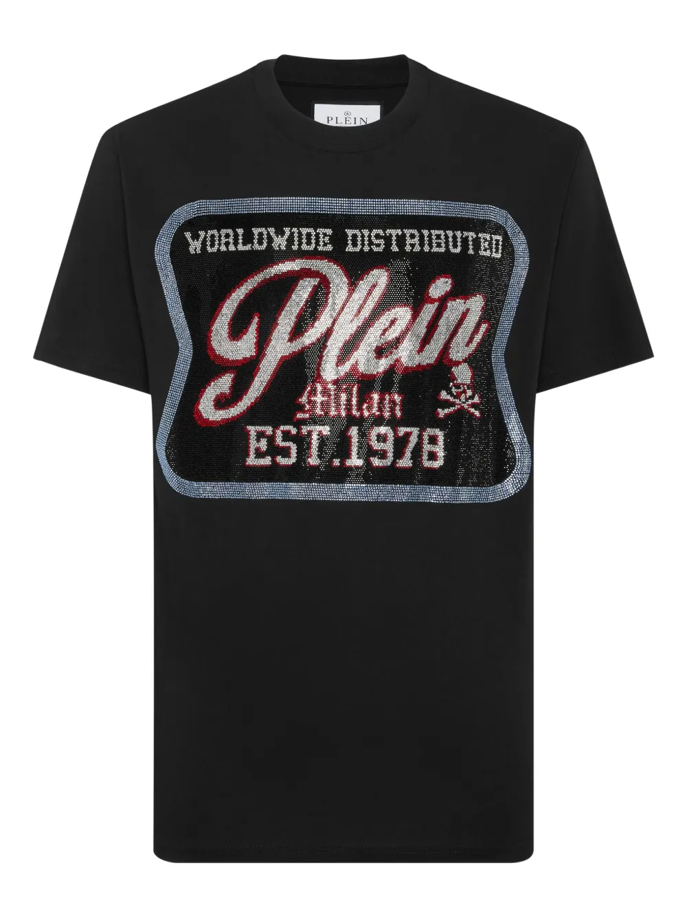 Philipp Plein Patch Plein Milan T-shirt Zwart