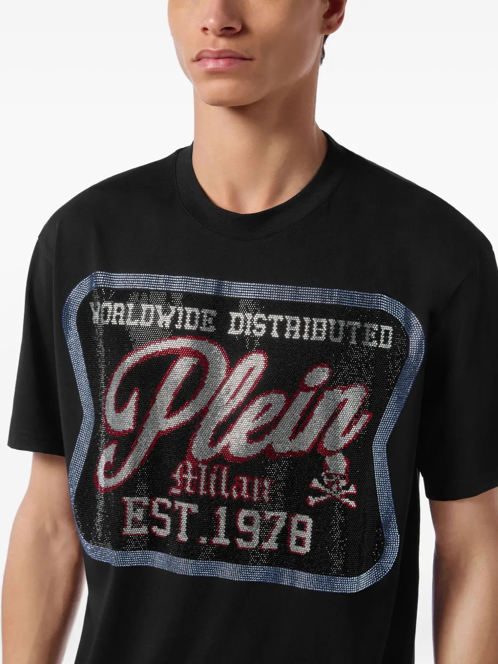 Philipp Plein Patch Plein Milan T-shirt Zwart