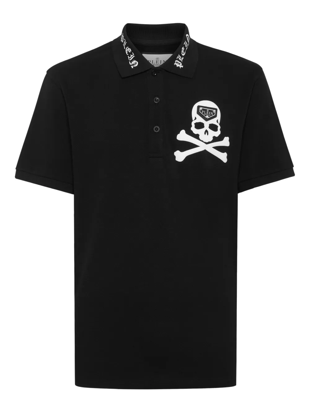 Philipp Plein Skull & Bones polo shirt Zwart