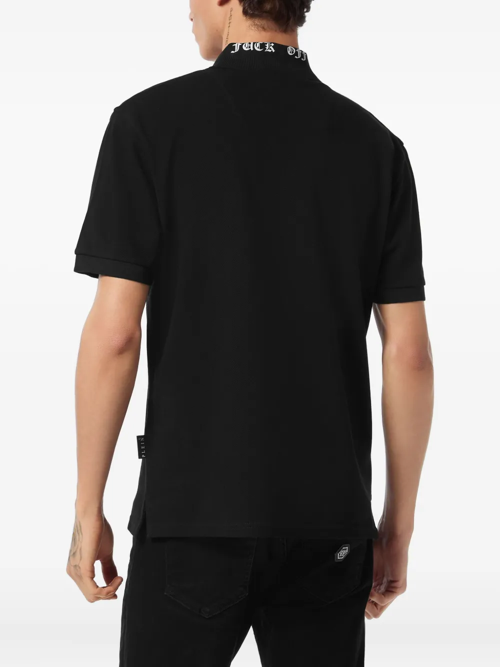 Philipp Plein Skull & Bones polo shirt Zwart