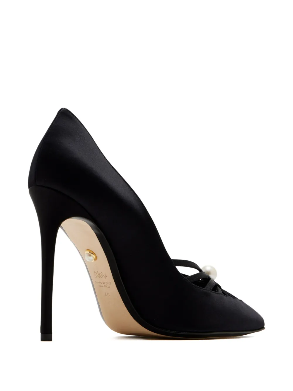 Alevì 110mm Susi pearl-embellished pumps Black