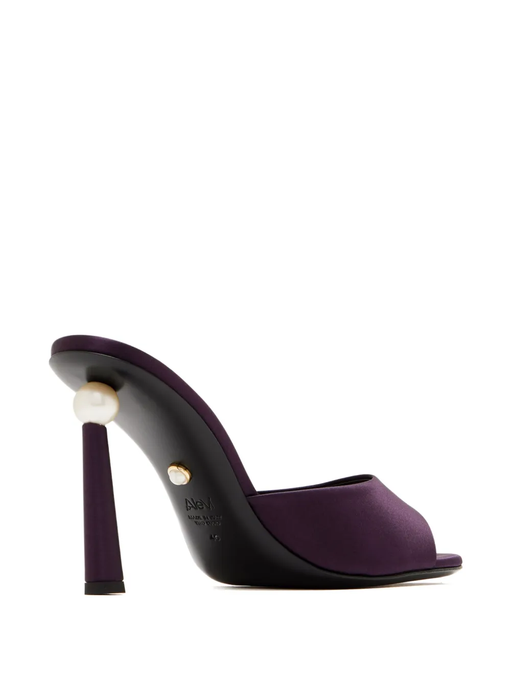 Alevì 95mm Liza pearl-embellished sandals Purple