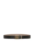 Bally emblem-buckle reversible leather belt - Black