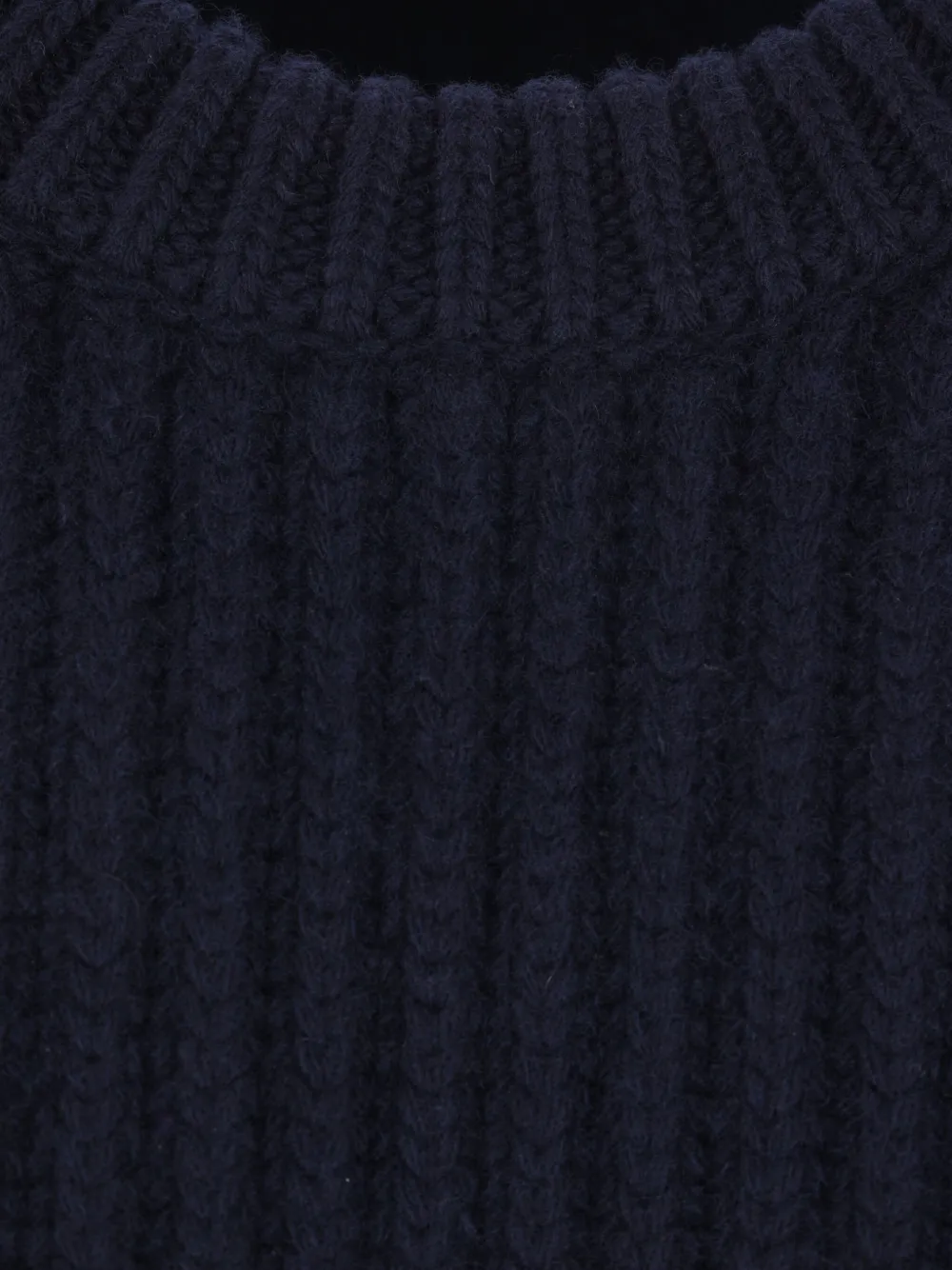 Prada ribbed-knit safety-pin sweater Blauw