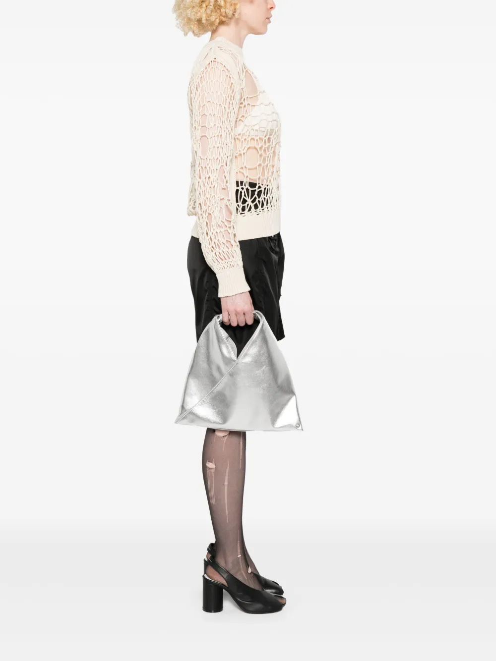 MM6 Maison Margiela Japanse mini-schoudertas - Zilver