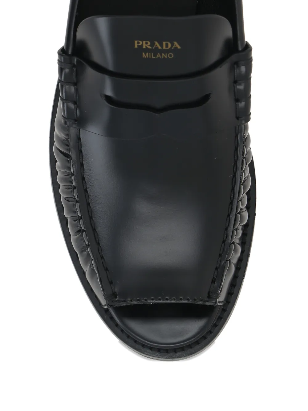 Prada open-toe loafers Zwart