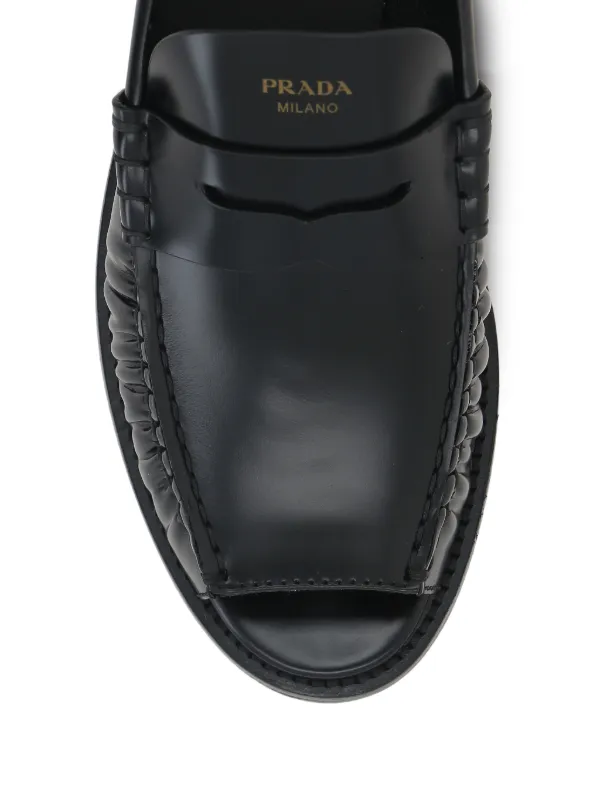 Prada open-toe Loafers | Black | FARFETCH UK