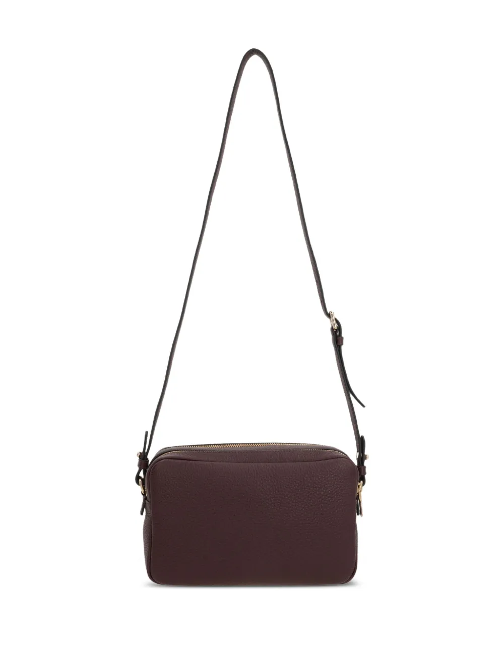 Prada leather logo-plaque shoulder bag Rood