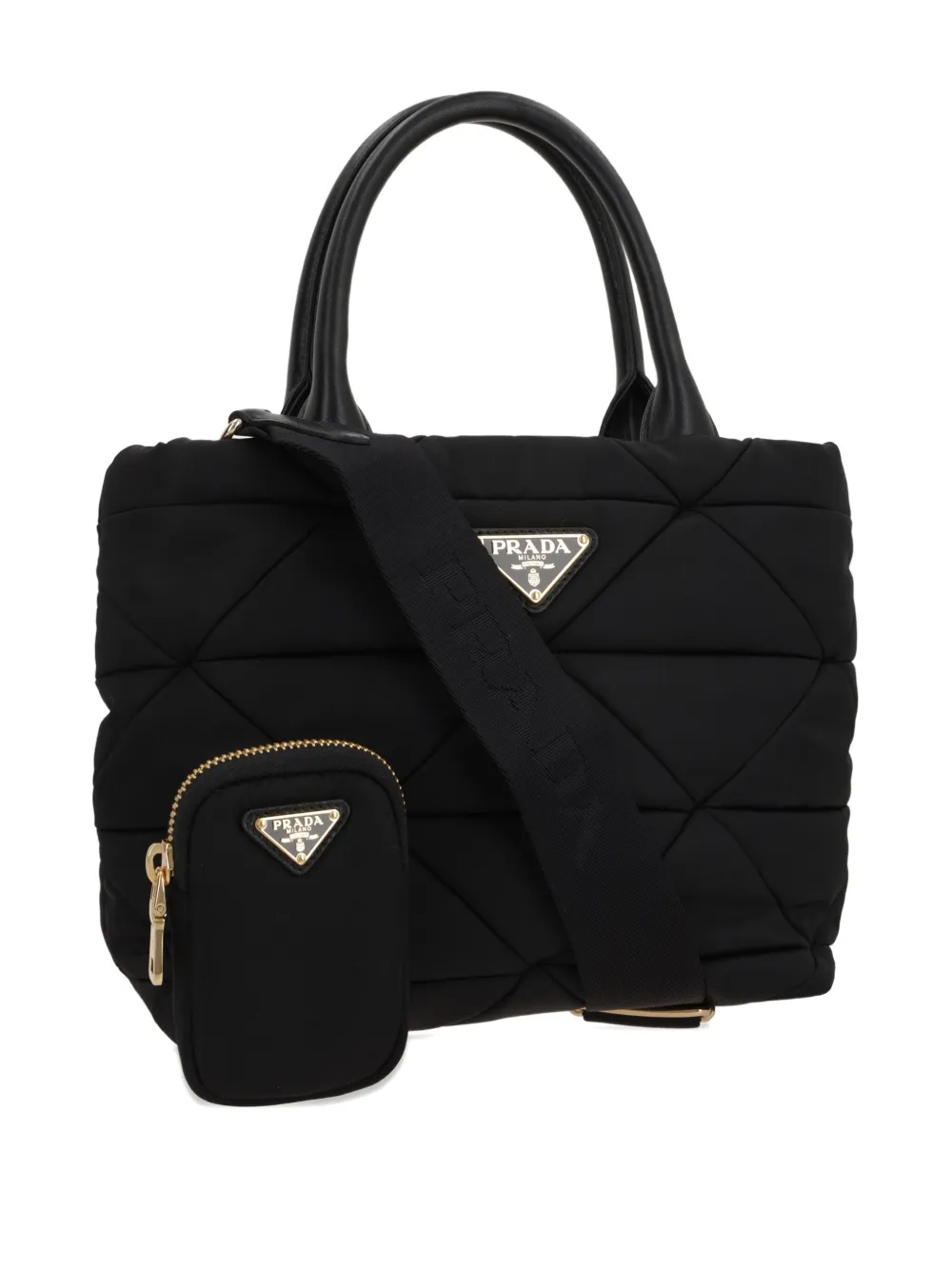 Prada quilted top-handles tote bag Zwart