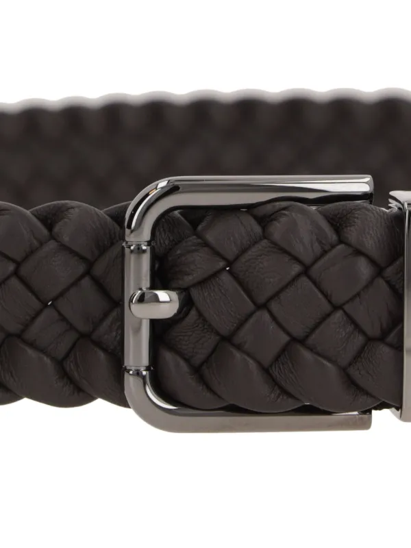 Dolce & Gabbana Braided Leather Belt | Brown | FARFETCH AZ