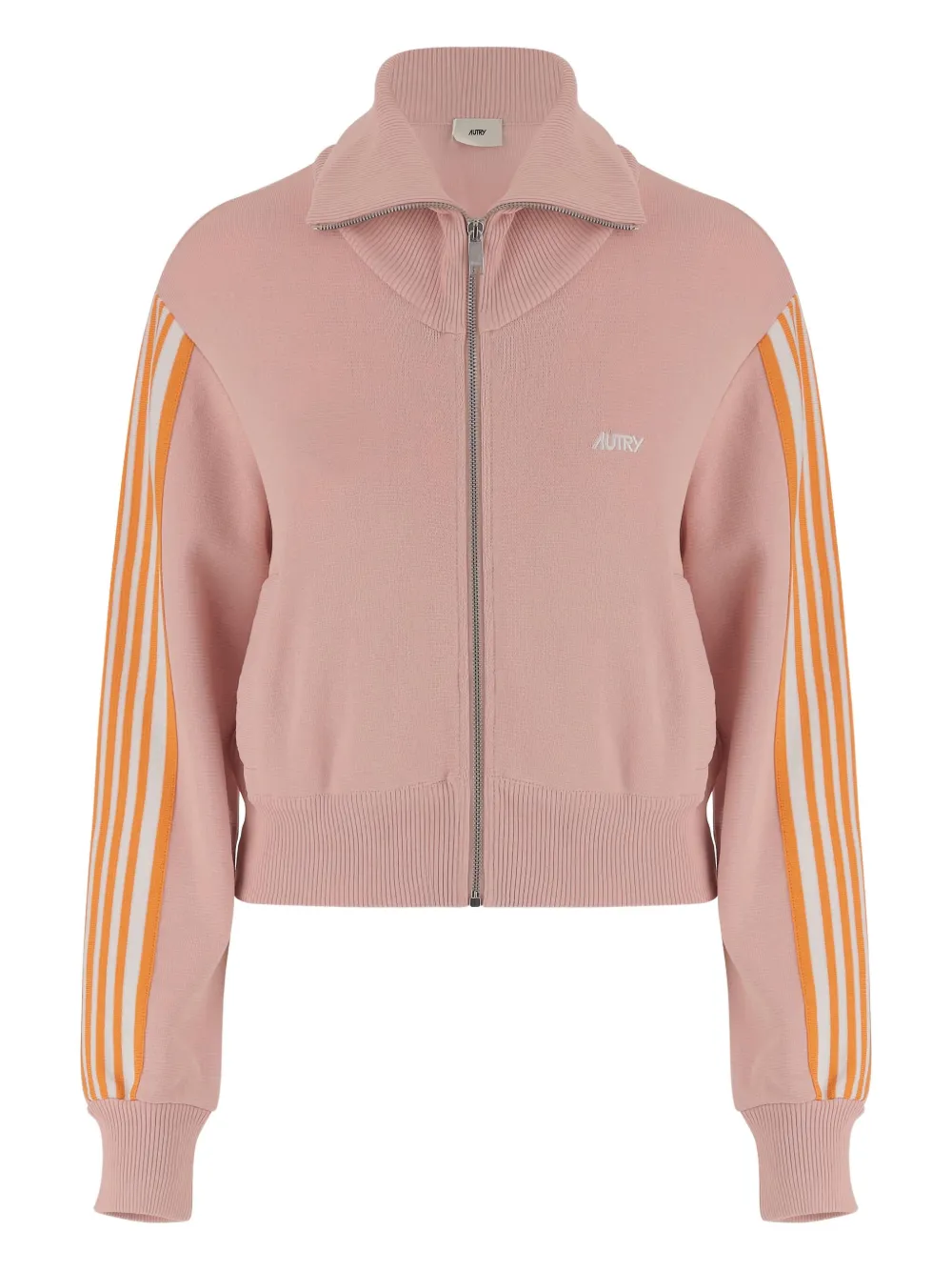 Autry stripe-detail zip-fastening hacket Roze