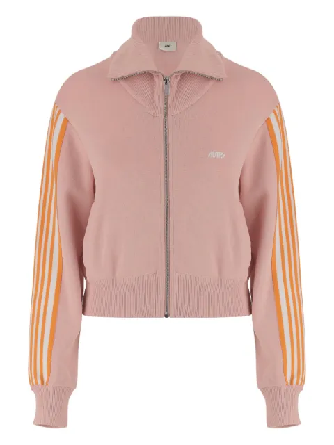 Autry stripe-detail zip-fastening hacket 