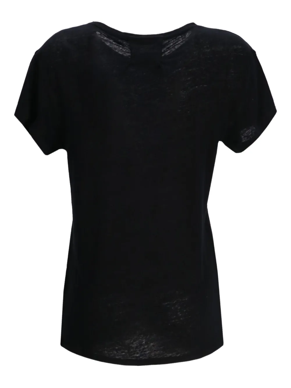 Hugo Boss Linen T-shirt In Black