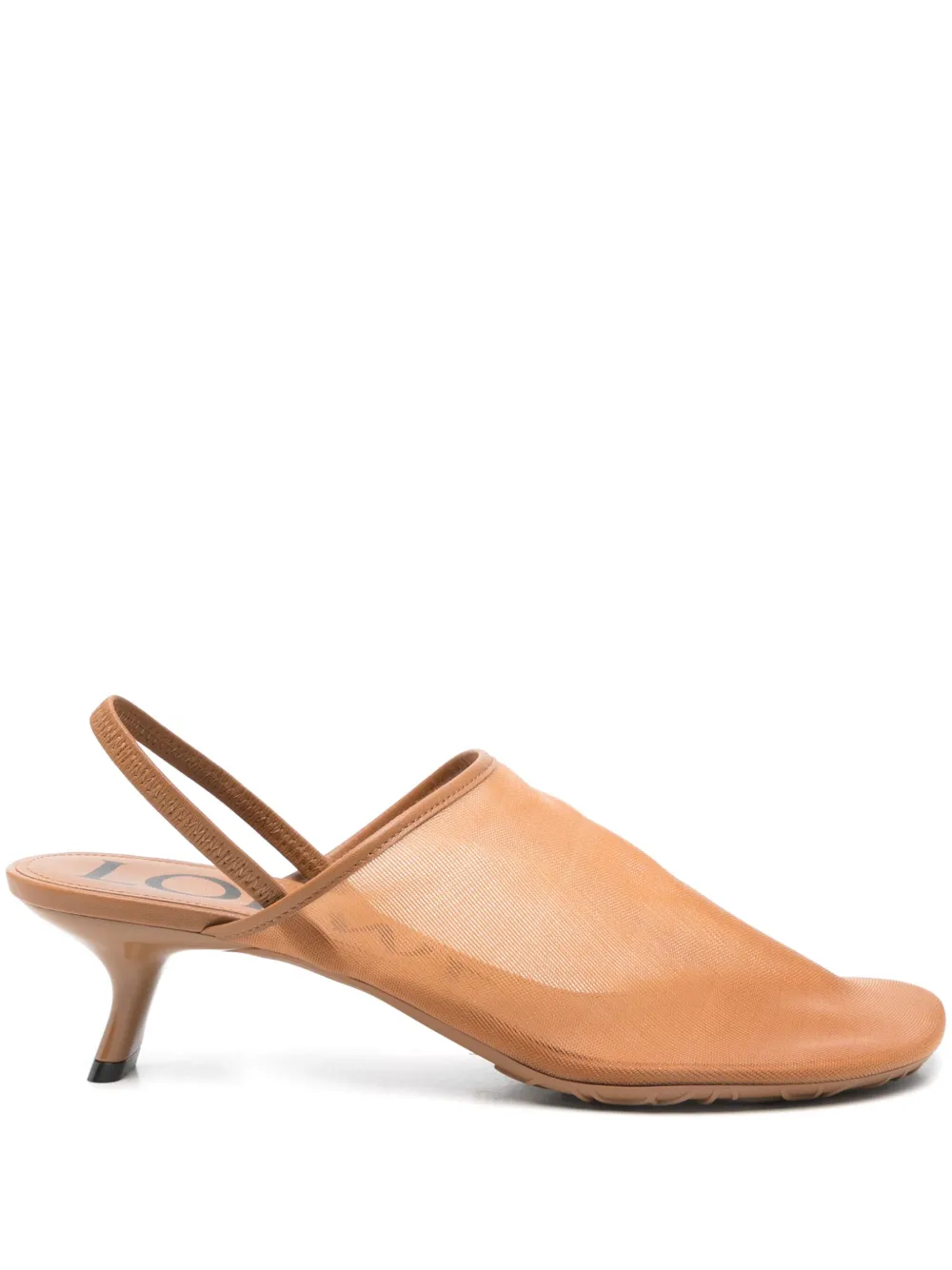 LOEWE 50mm Petal pumps Brown