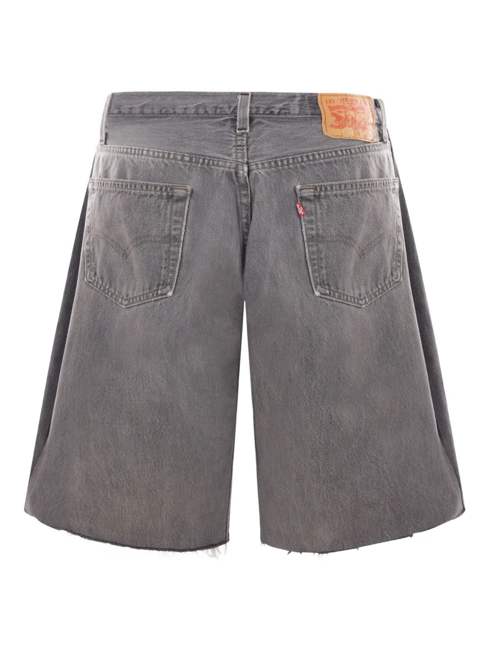  B Sides Denim Shorts - Grey 